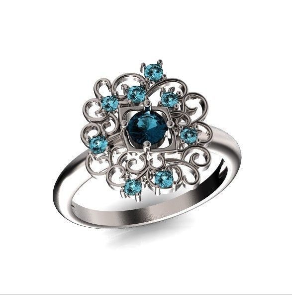 elegant ring with ornament pattern 474 3D print model_32