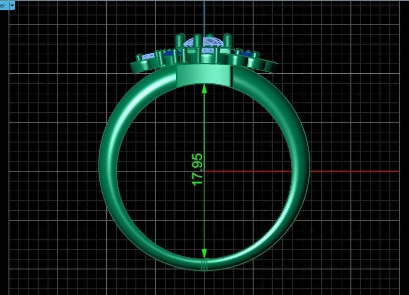 elegant ring with ornament pattern 474 3D print model_10