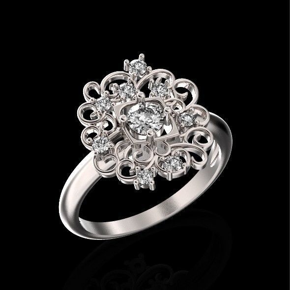 elegant ring with ornament pattern 474 3D print model_20