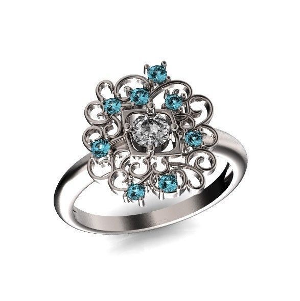 elegant ring with ornament pattern 474 3D print model_33