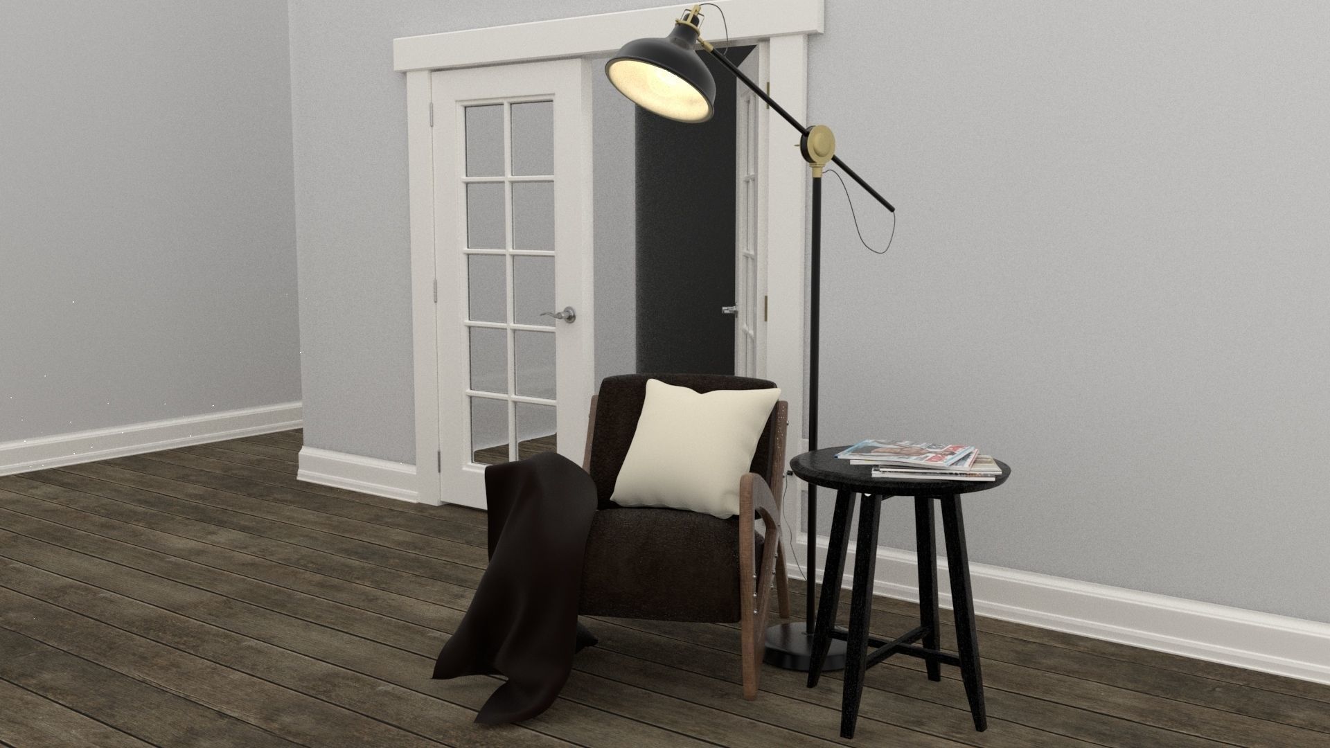 Side Table Card Table Coffee Table 3D model_6