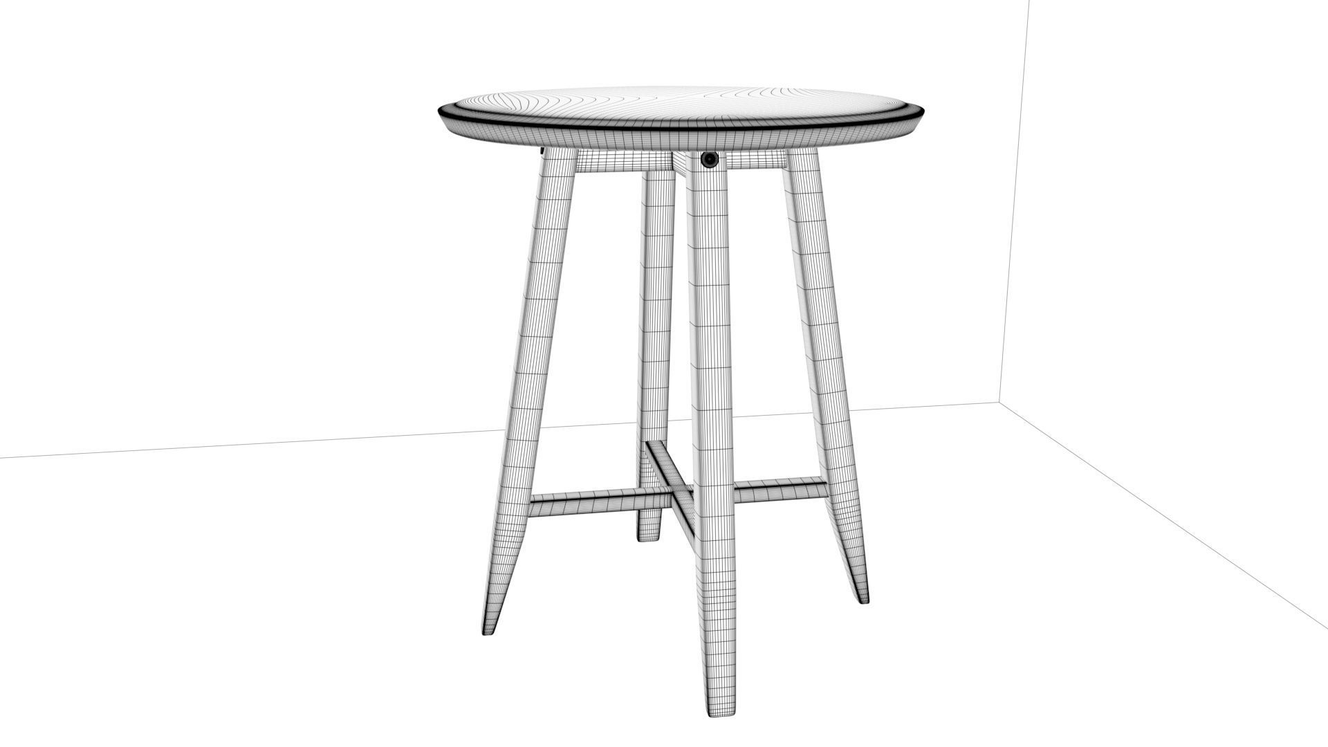 Side Table Card Table Coffee Table 3D model_9
