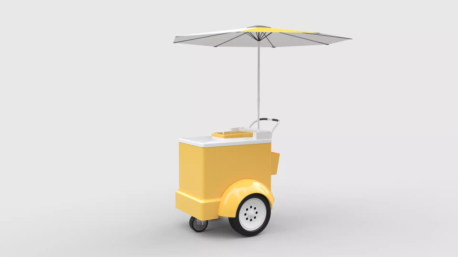 Ice Cream Push Cart 3D model_0