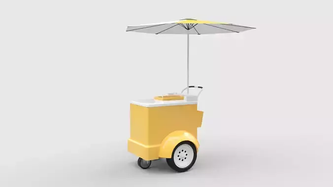 Ice Cream Push Cart 3D model
