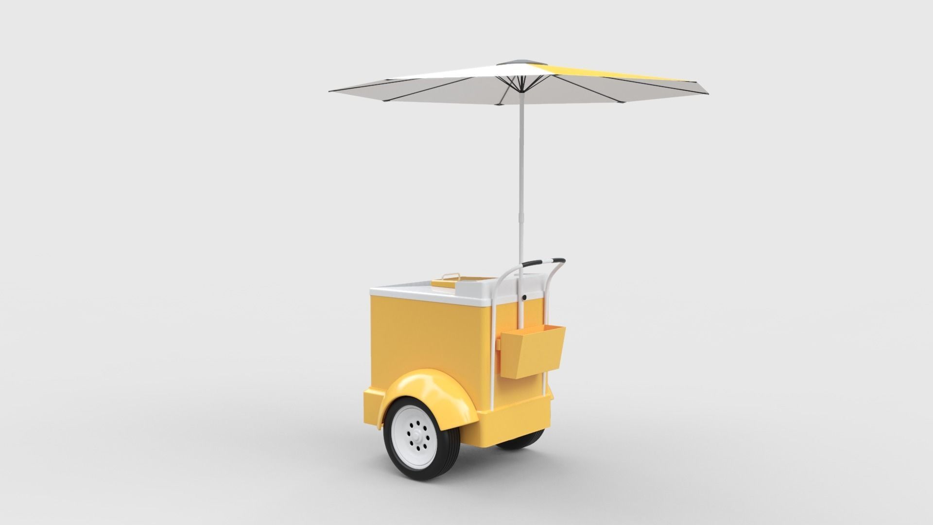 Ice Cream Push Cart 3D model_2