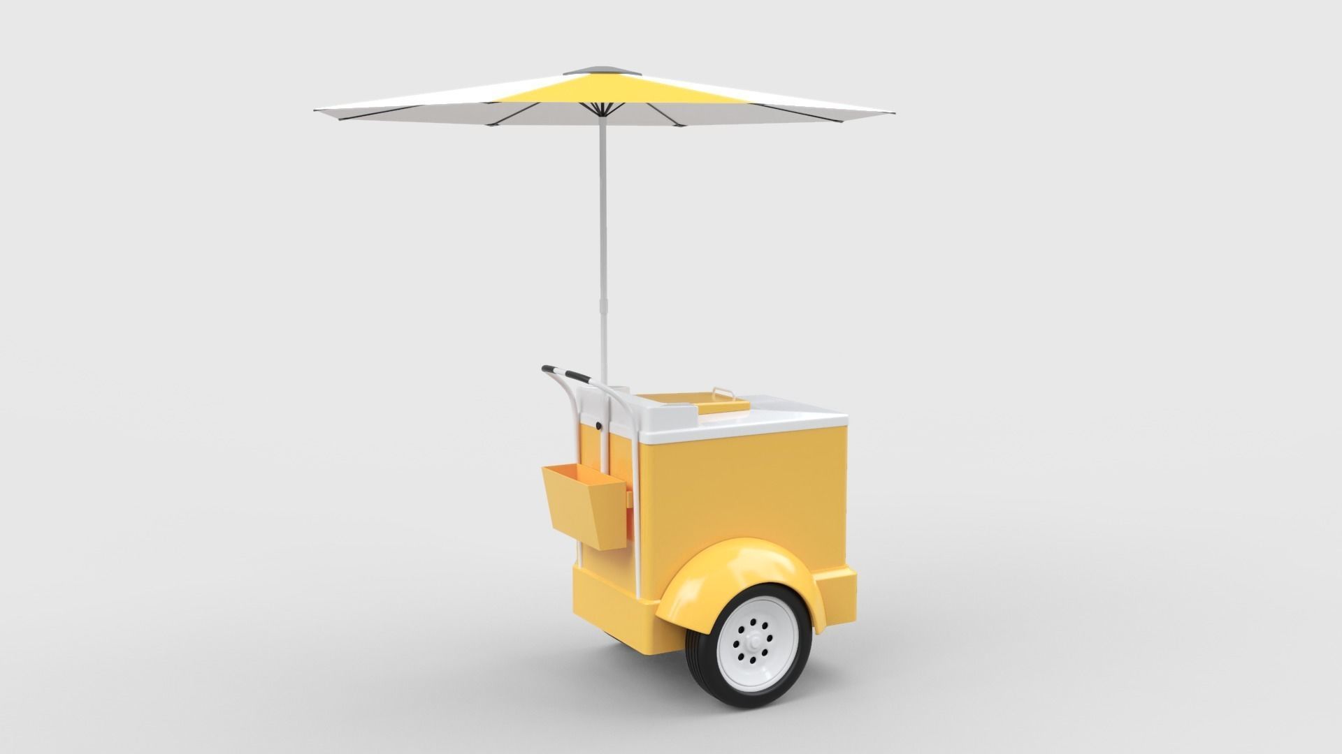 Ice Cream Push Cart 3D model_4
