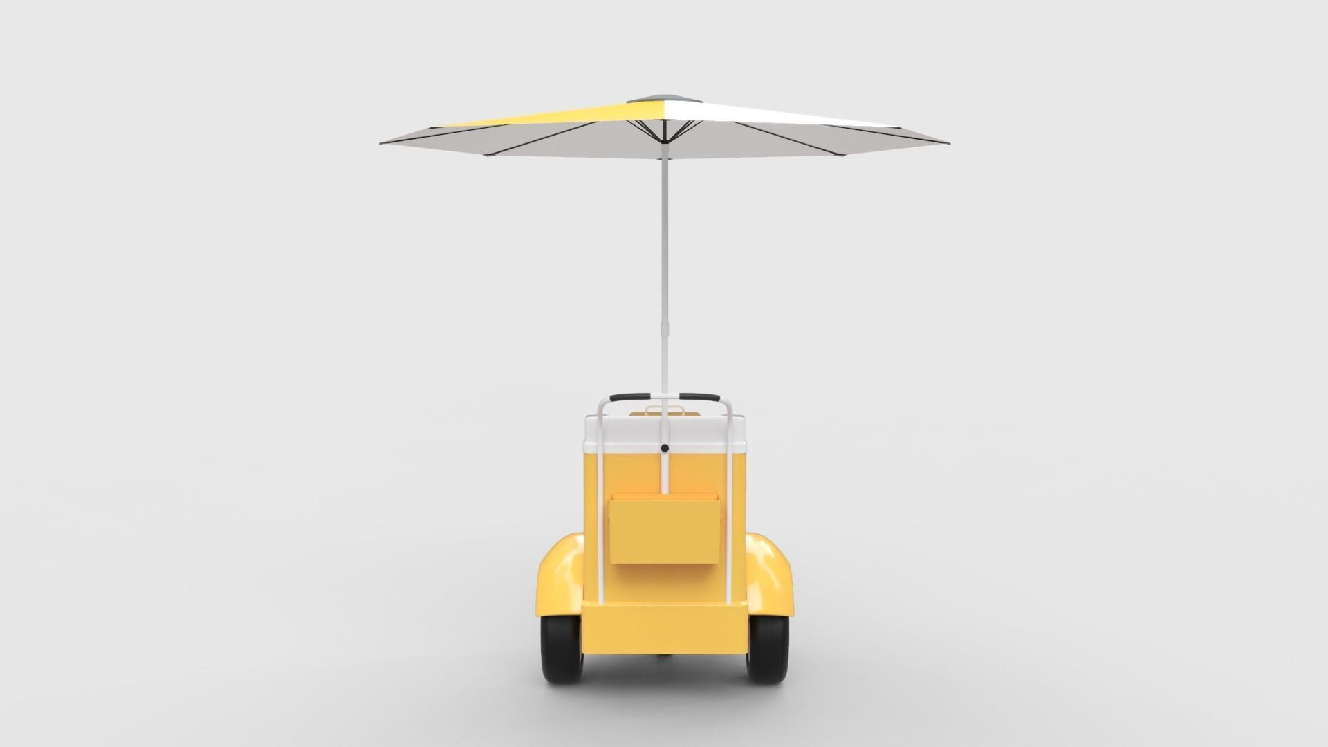 Ice Cream Push Cart 3D model_3