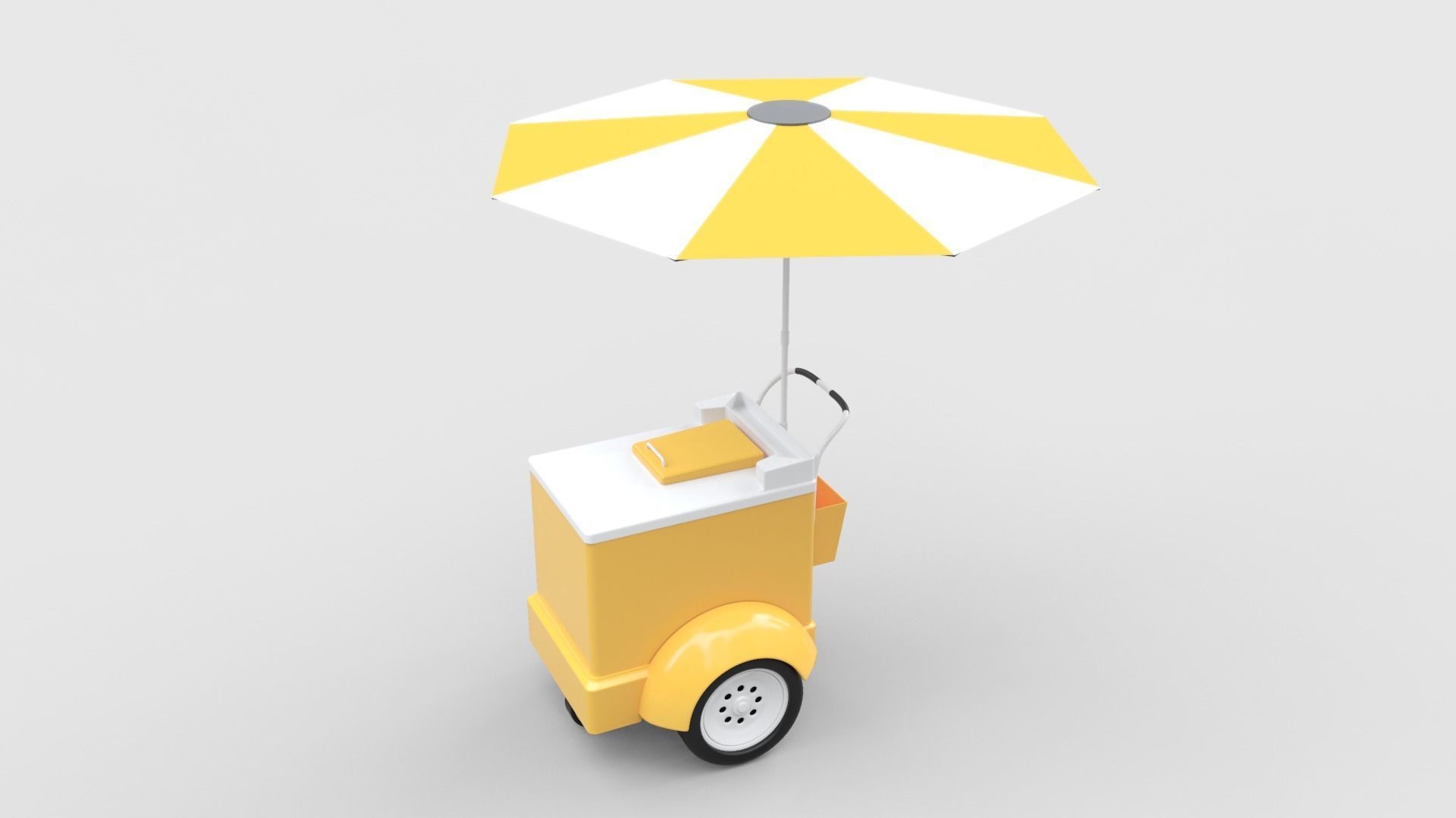 Ice Cream Push Cart 3D model_8