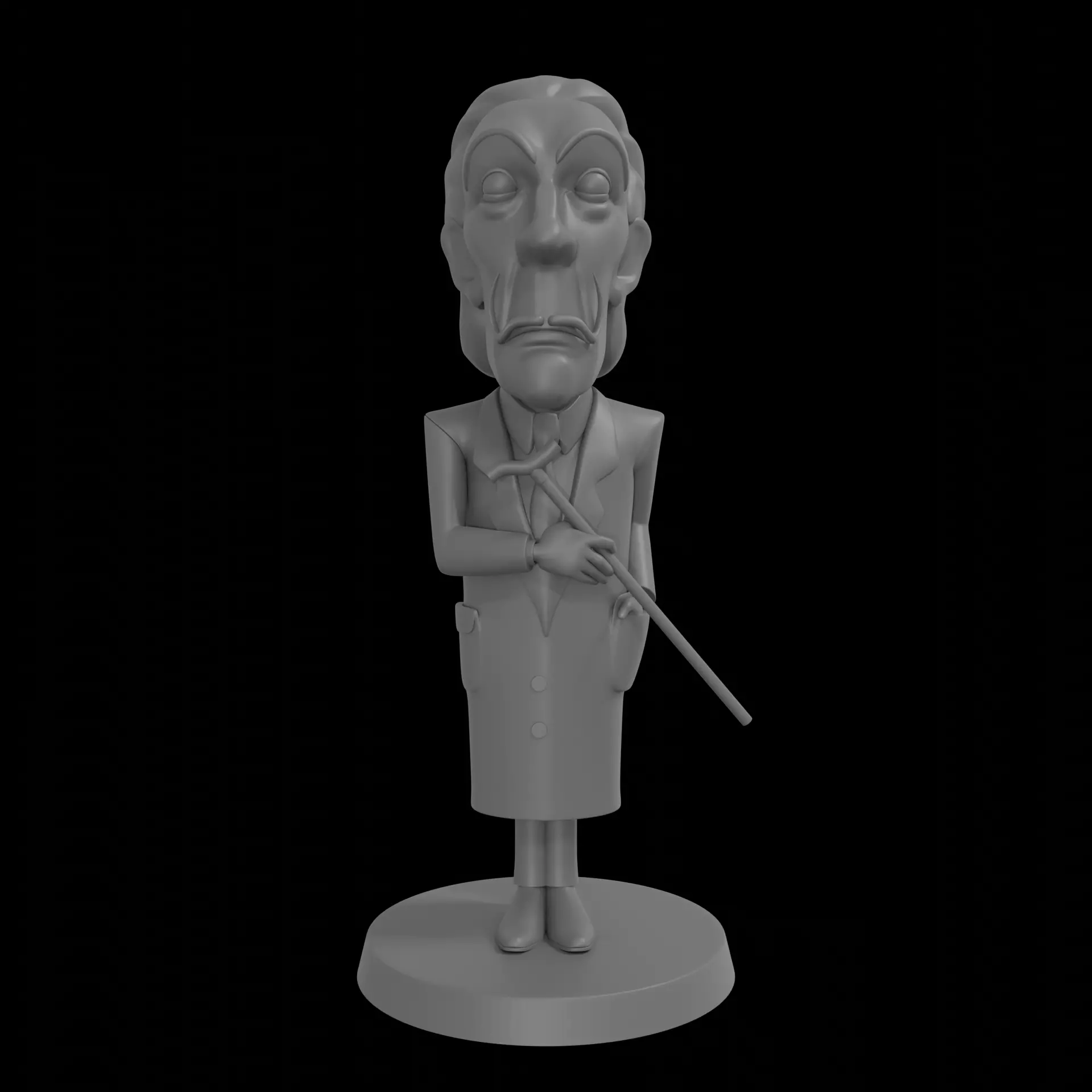 Salvador Dali 3D print model_0