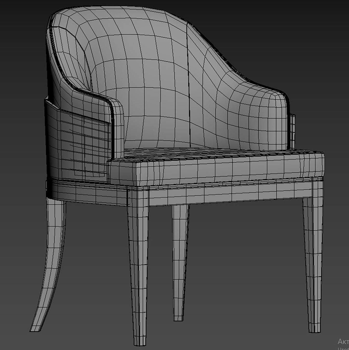 Wolfe dining chair by ASTER 3D model_11