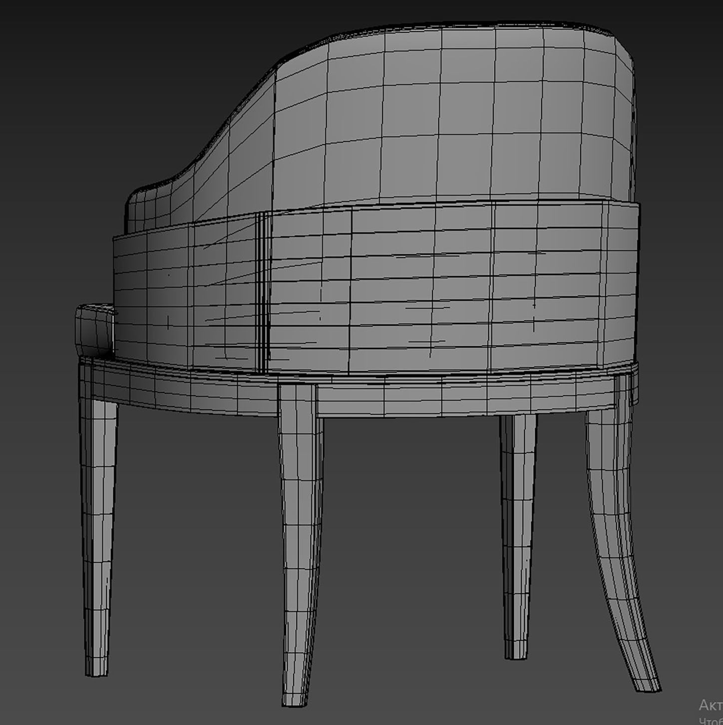 Wolfe dining chair by ASTER 3D model_10