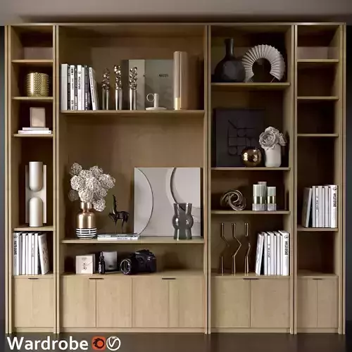 wardrobe bookcases for living room 3D model