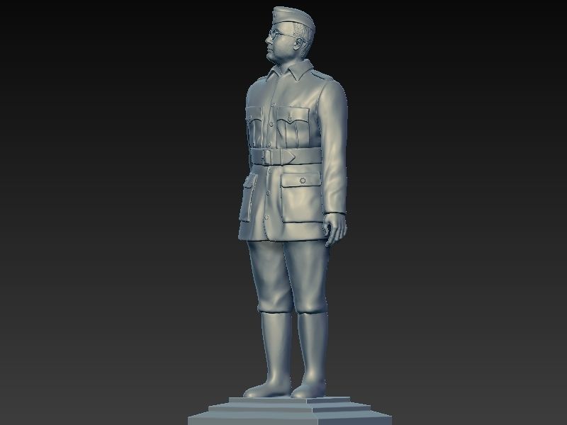 Subhash Chandra bose  3D print model_1