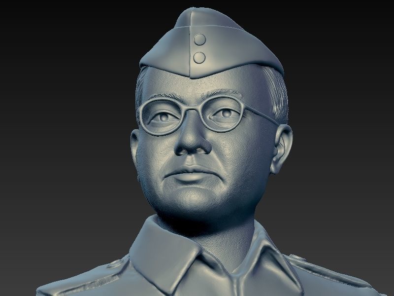 Subhash Chandra bose  3D print model_10