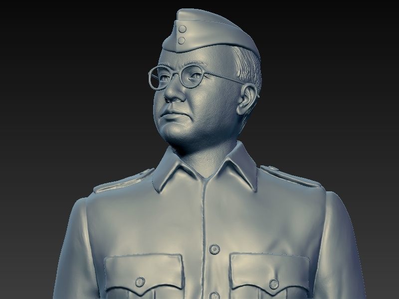 Subhash Chandra bose  3D print model_9