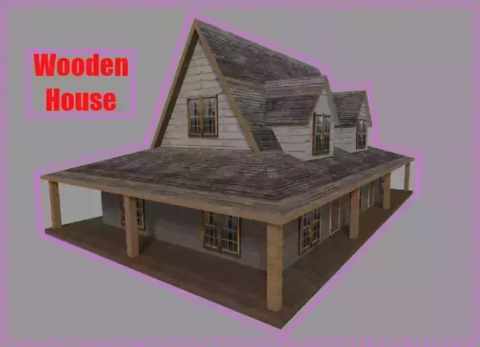 Low Poly Wooden House