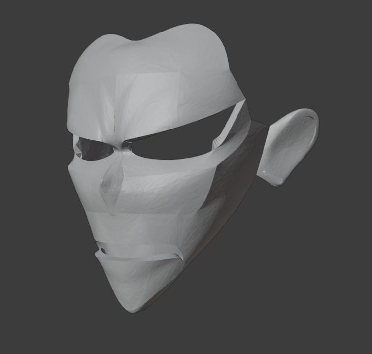 All Might Mask 3D print model_7