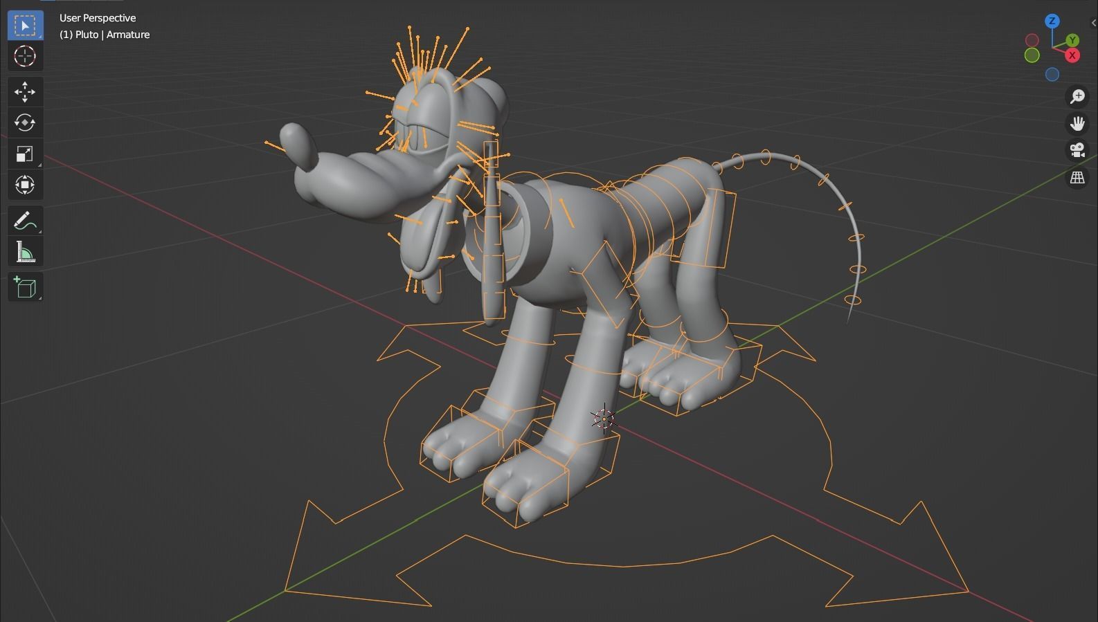Pluto the Dog rigged 3D model_2