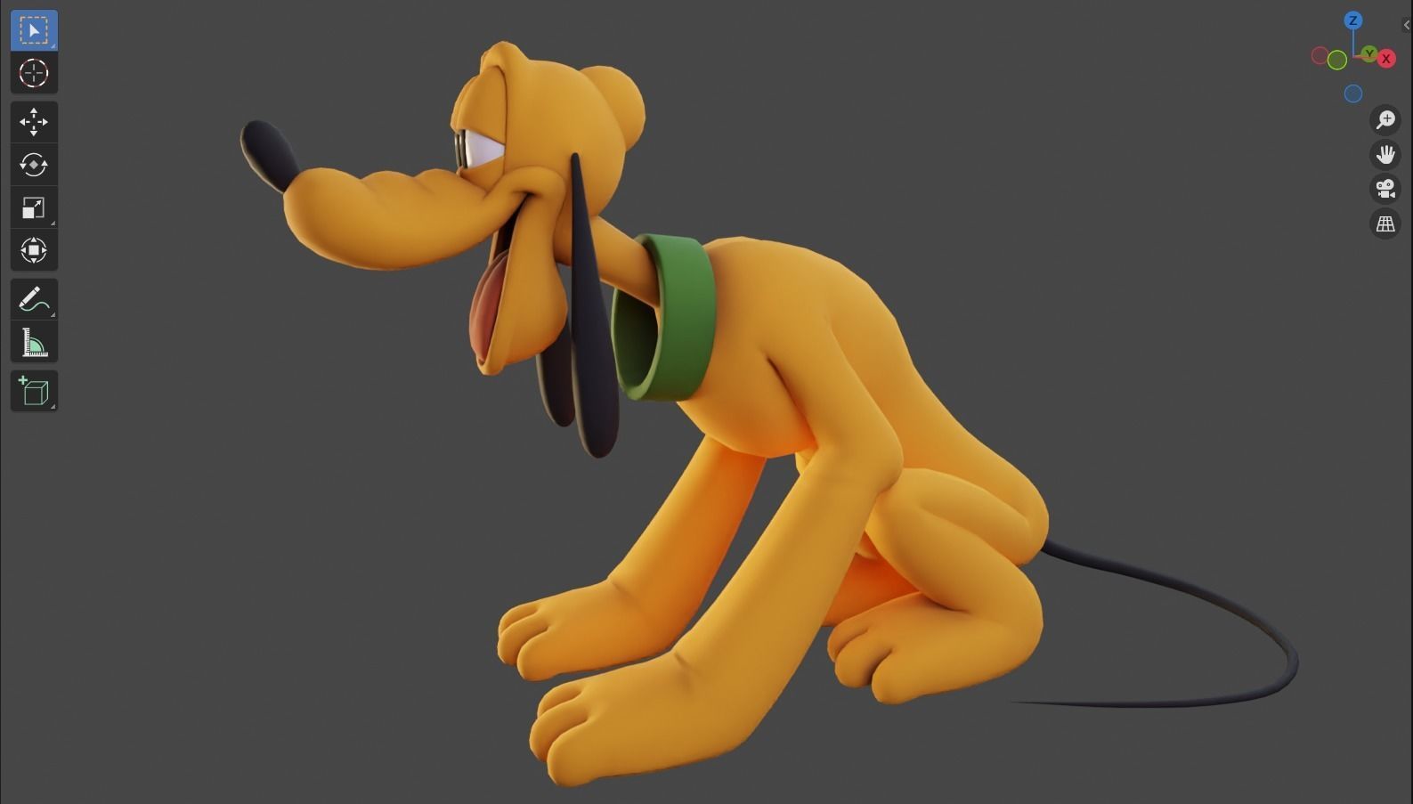 Pluto the Dog rigged 3D model_10