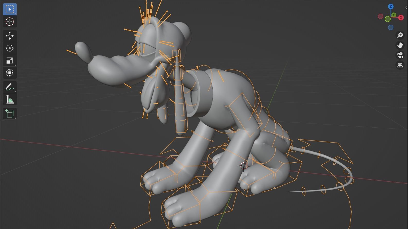 Pluto the Dog rigged 3D model_9