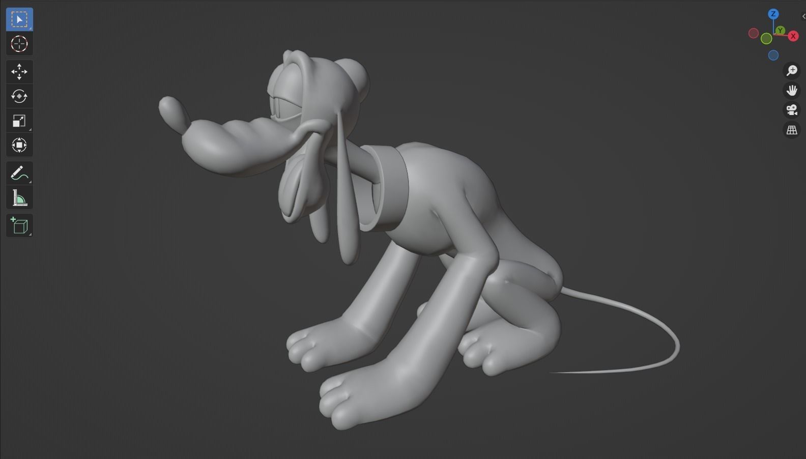 Pluto the Dog rigged 3D model_8