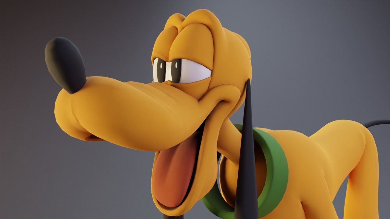 Pluto the Dog rigged 3D model_4