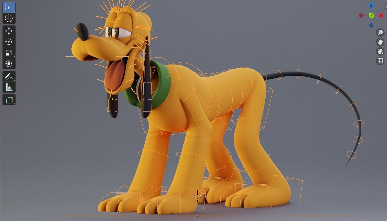 Pluto the Dog rigged 3D model_3