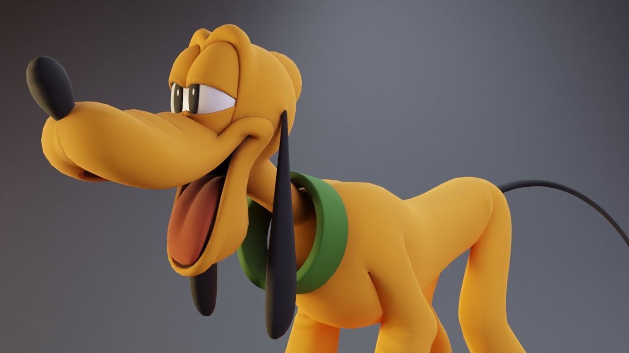 Pluto the Dog rigged 3D model_5