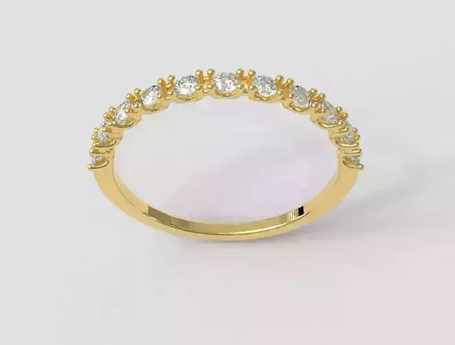 Classic Half Diamond Band