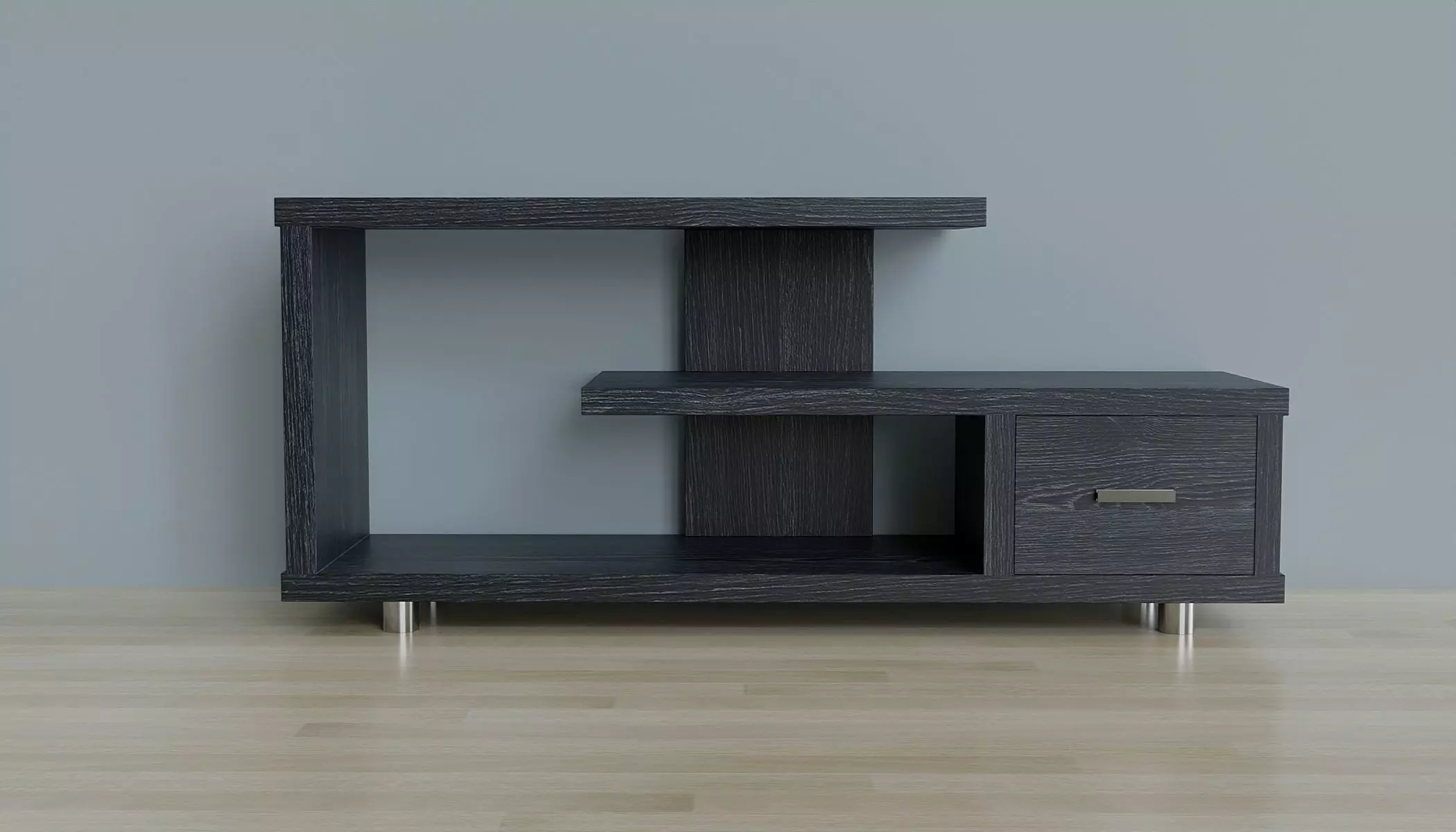 Wooden stand for multimedia 2 Low-poly 3D model_0