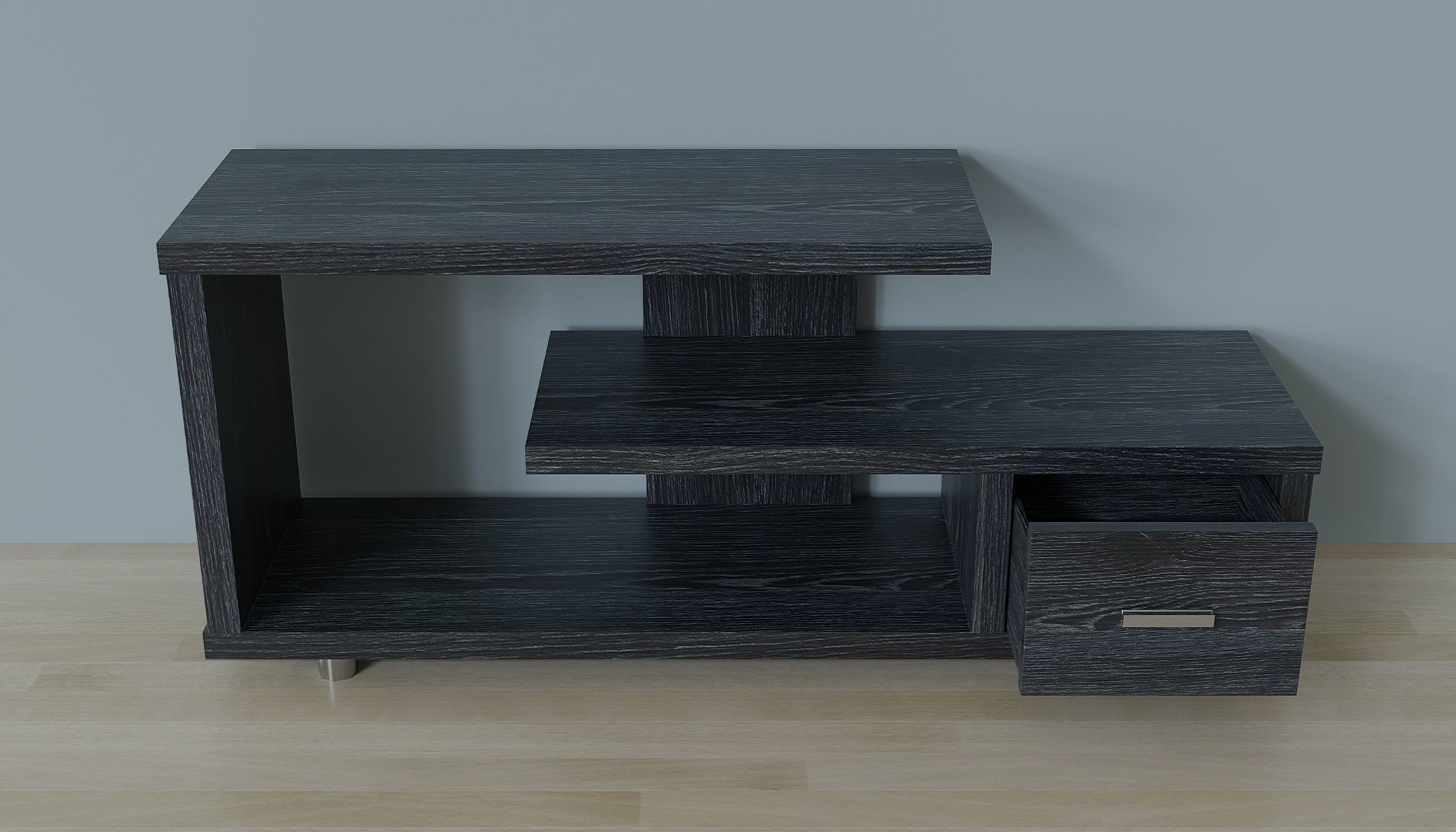 Wooden stand for multimedia 2 Low-poly 3D model_3