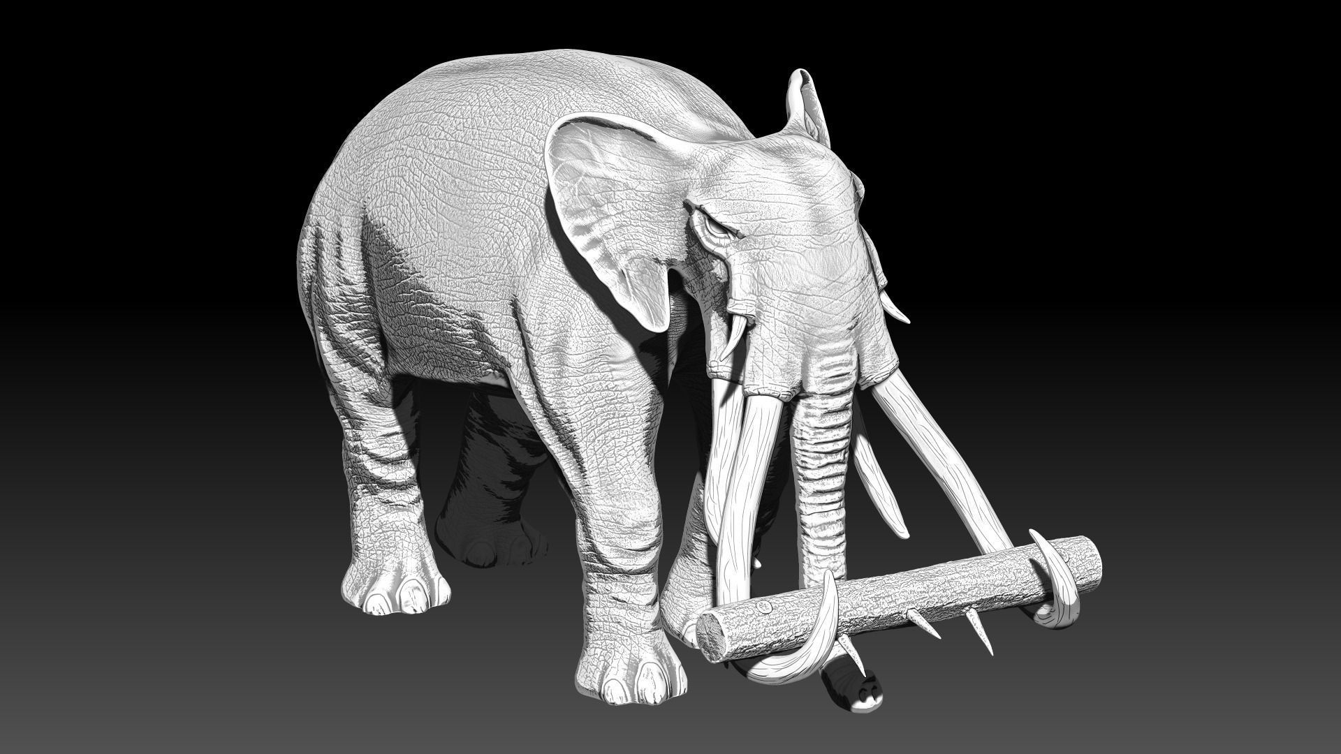 War elephants 3D model_10