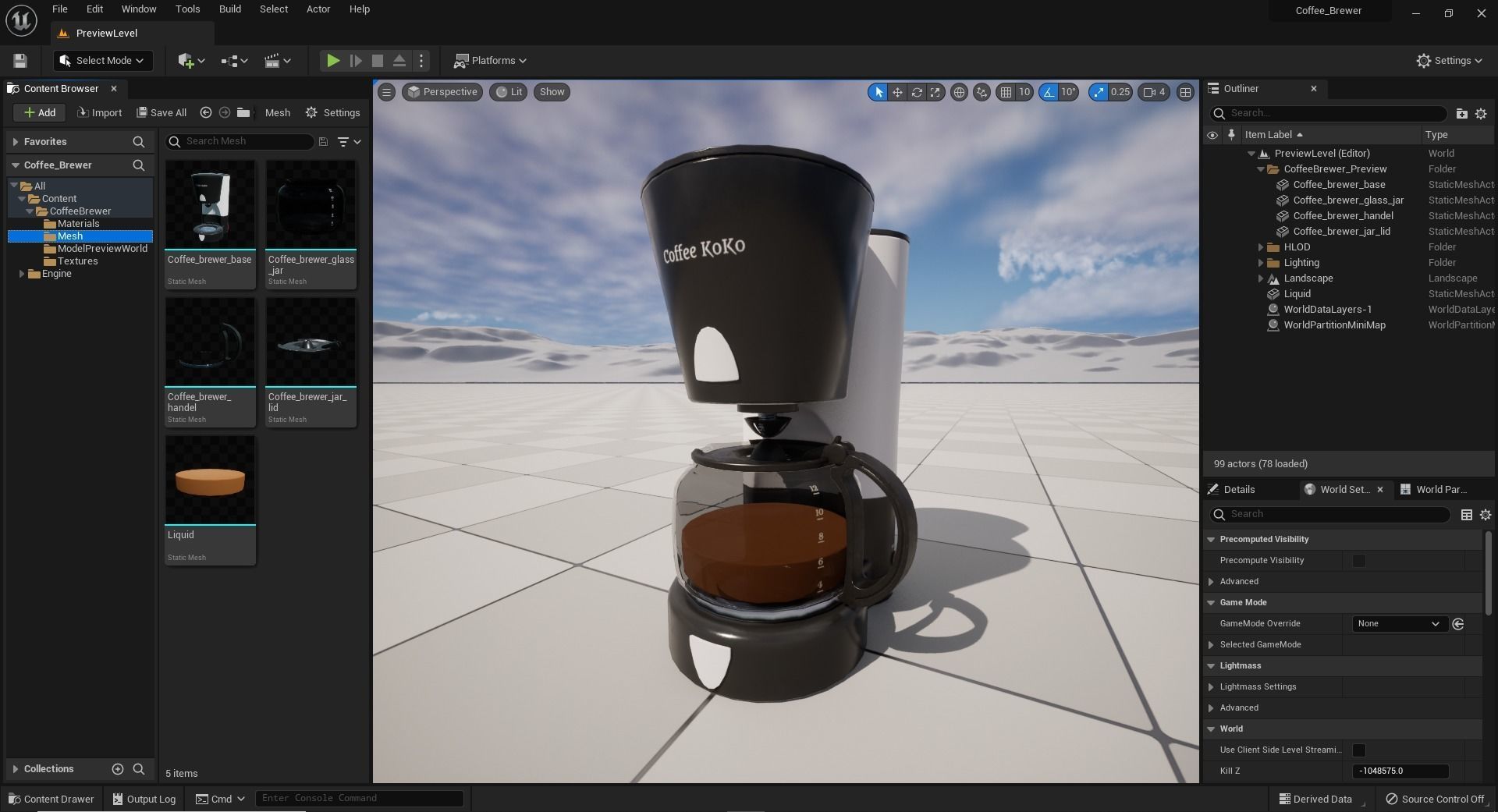 Coffee Brewer Free low-poly 3D model_9