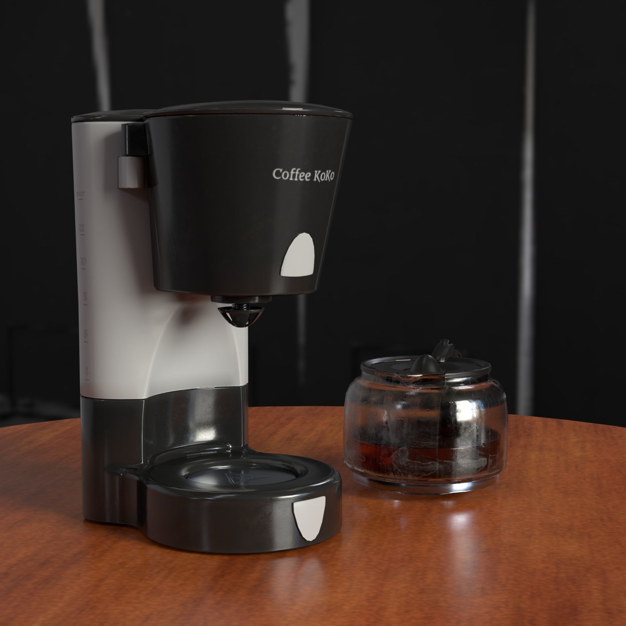 Coffee Brewer Free low-poly 3D model_6