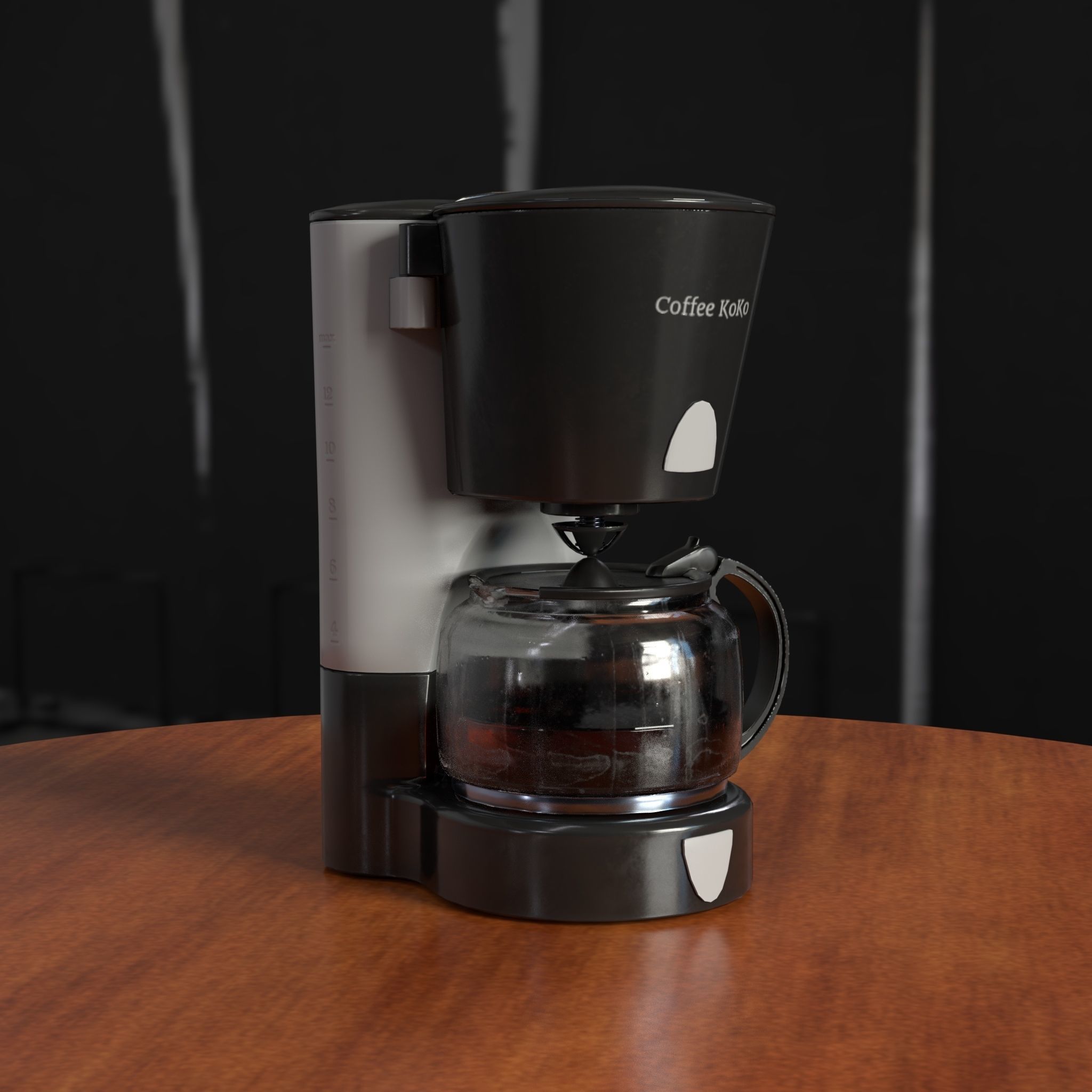 Coffee Brewer Free low-poly 3D model_5