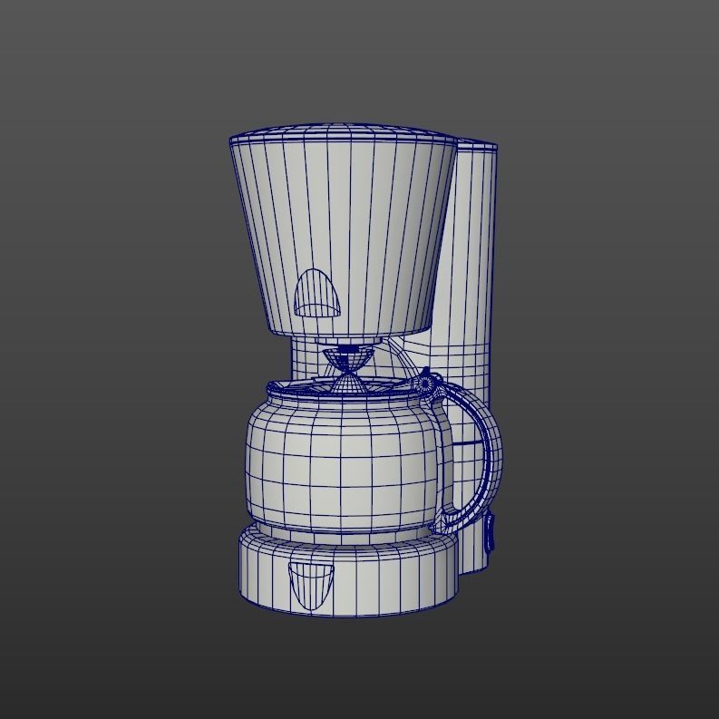 Coffee Brewer Free low-poly 3D model_10