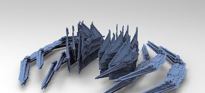 Sci-Fi Ocean Tech ship 12 3D model