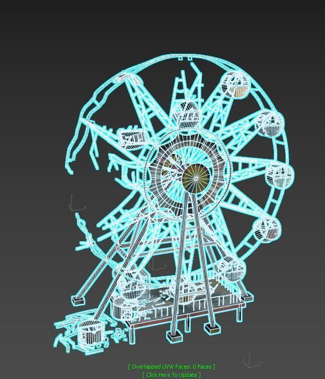 Destroyed Ferris Wheel 3D model_19