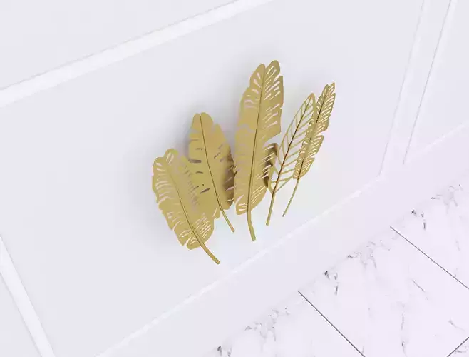 Decorative Metal plants with gold stainless  m14
