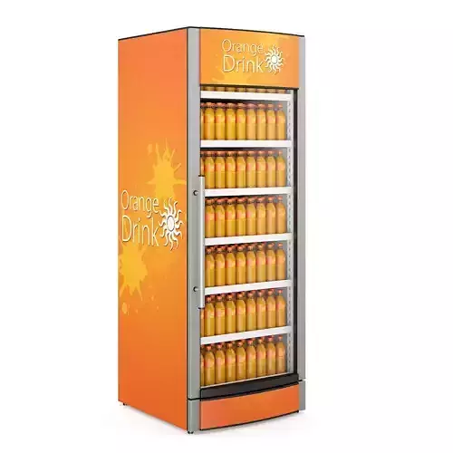 Refrigerator orange drink 3D model
