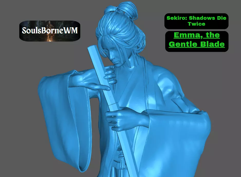 Sekiro Emma the Gentle Blade V2 3D print model_0
