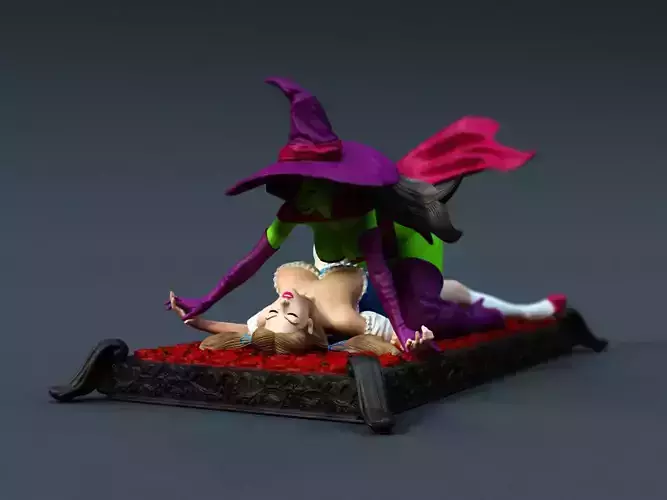 Dorothy and Witch 3D print model