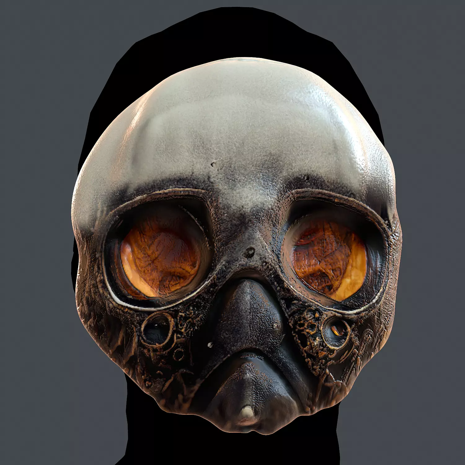 Gas mask printable helmet scifi character game space Low-poly  Low-poly 3D model_0