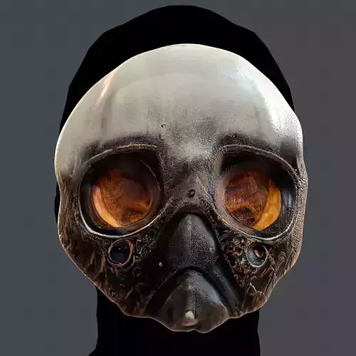 Gas mask printable helmet scifi character game space Low-poly  Low-poly 3D model