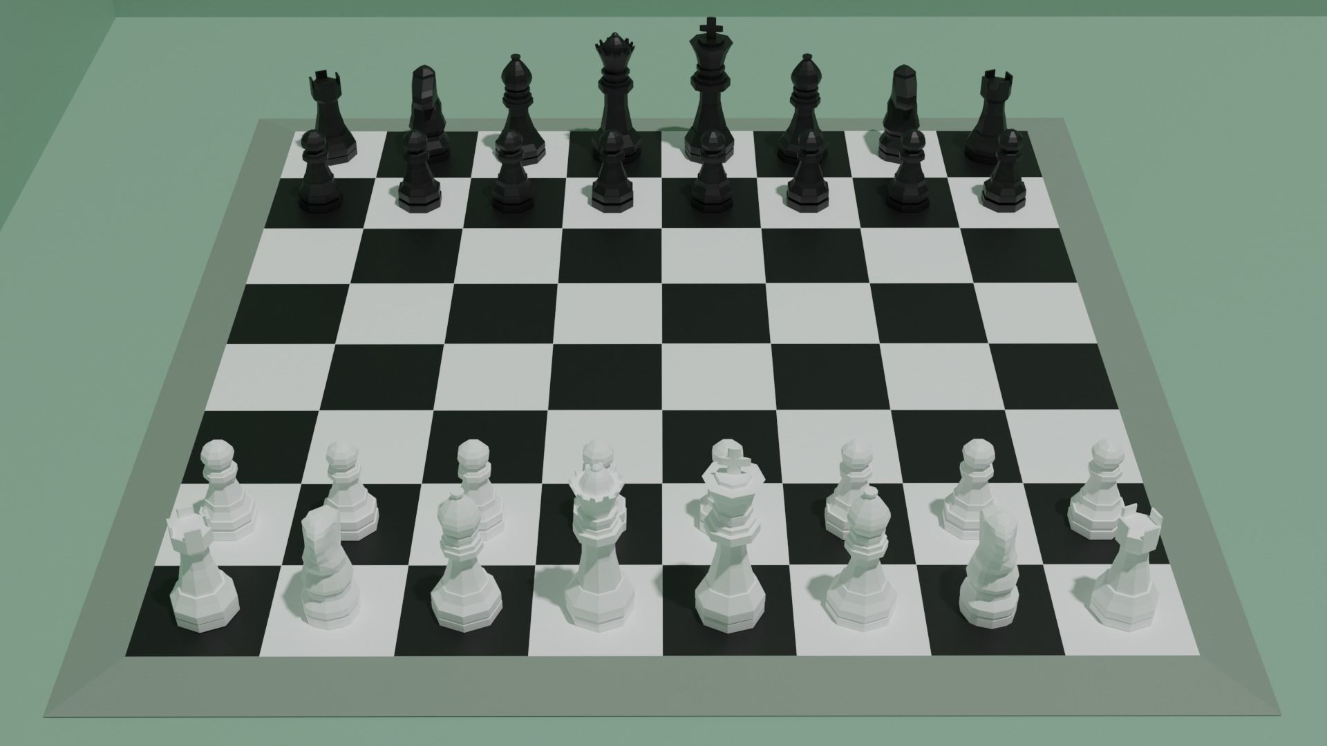 Complete Chess Set 3D model_3