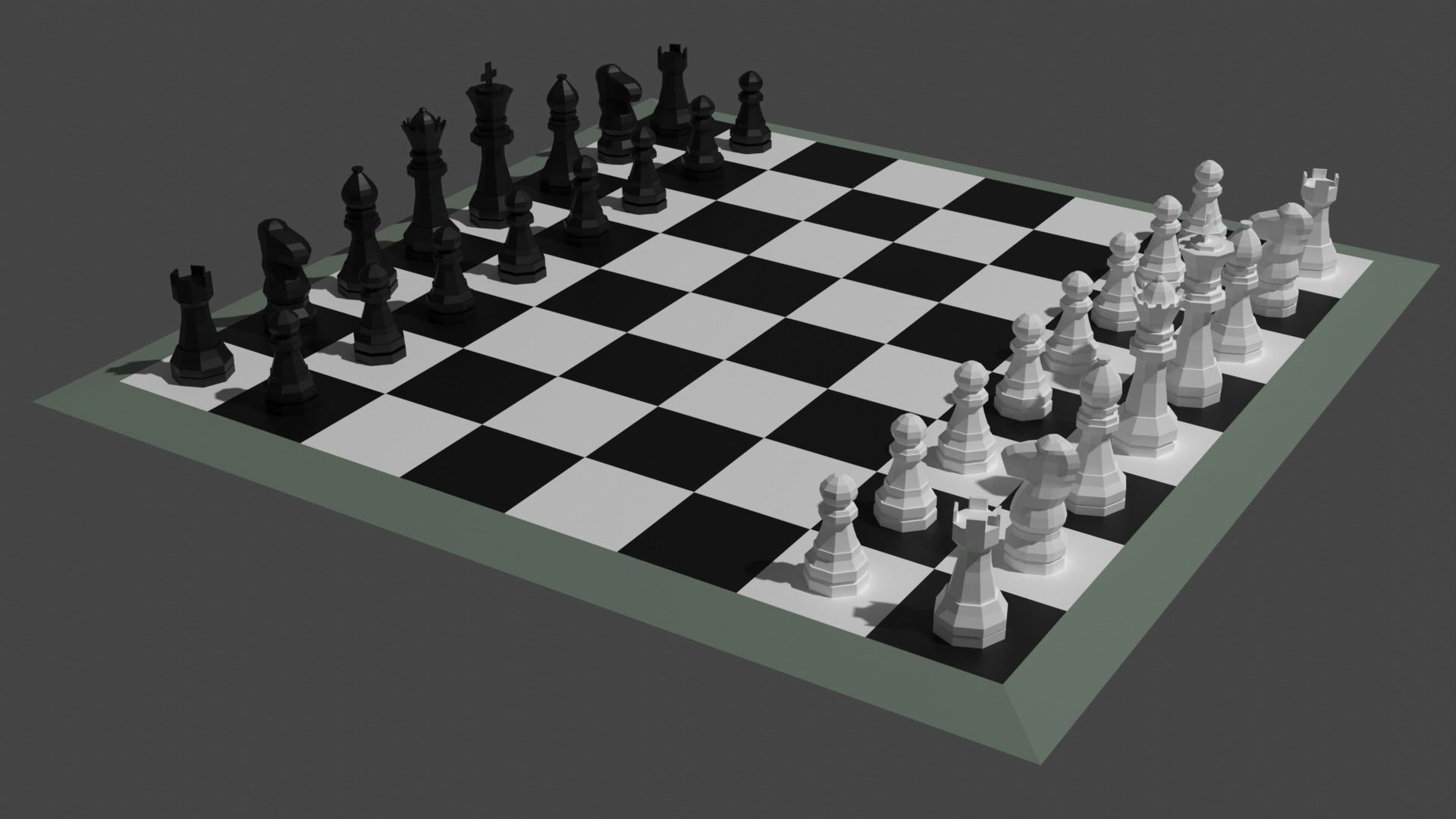 Complete Chess Set 3D model_2