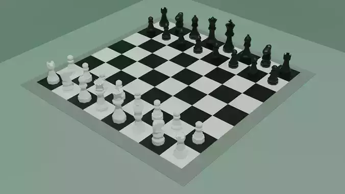 Complete Chess Set 3D model
