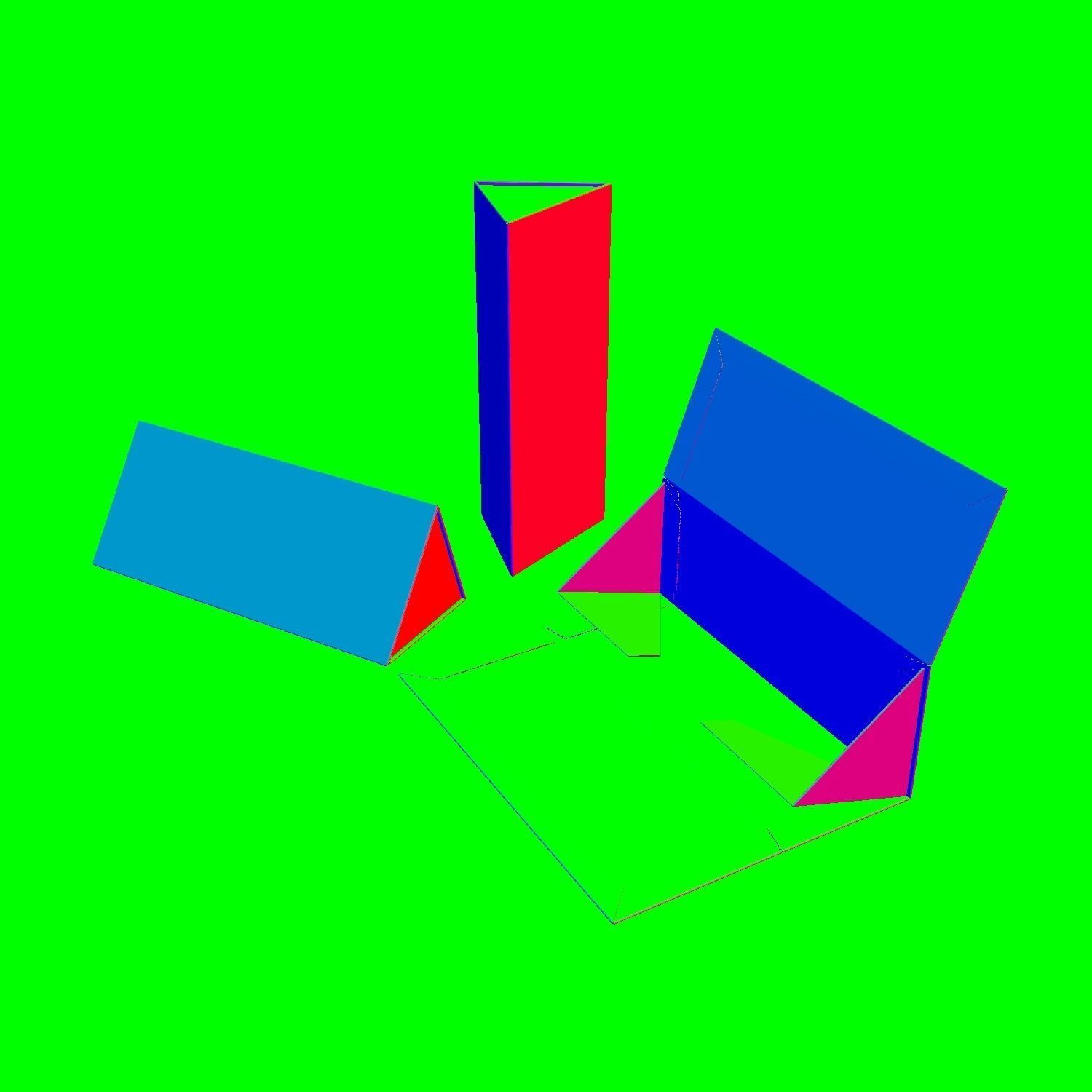 COLLAPSIBLE RIGED TRIANGLES BOX - Package 3D model 3D model_7