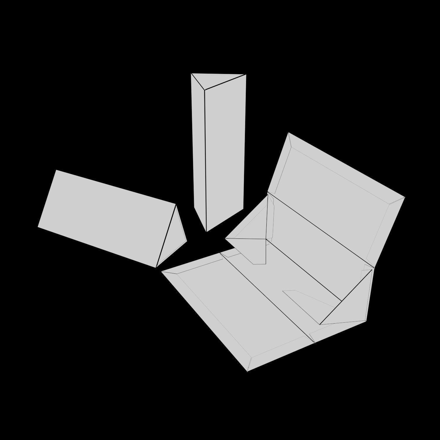 COLLAPSIBLE RIGED TRIANGLES BOX - Package 3D model 3D model_14