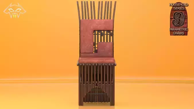 House Hold Series - 9 Parametric Chairs - Chair 7 3D model